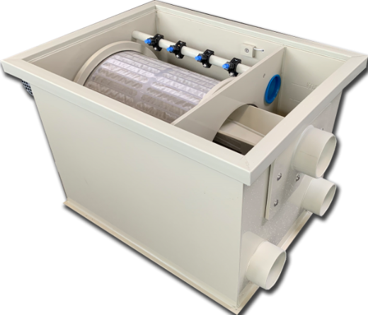 Heeschkoi trommelfilter type 20 voor koivijvers